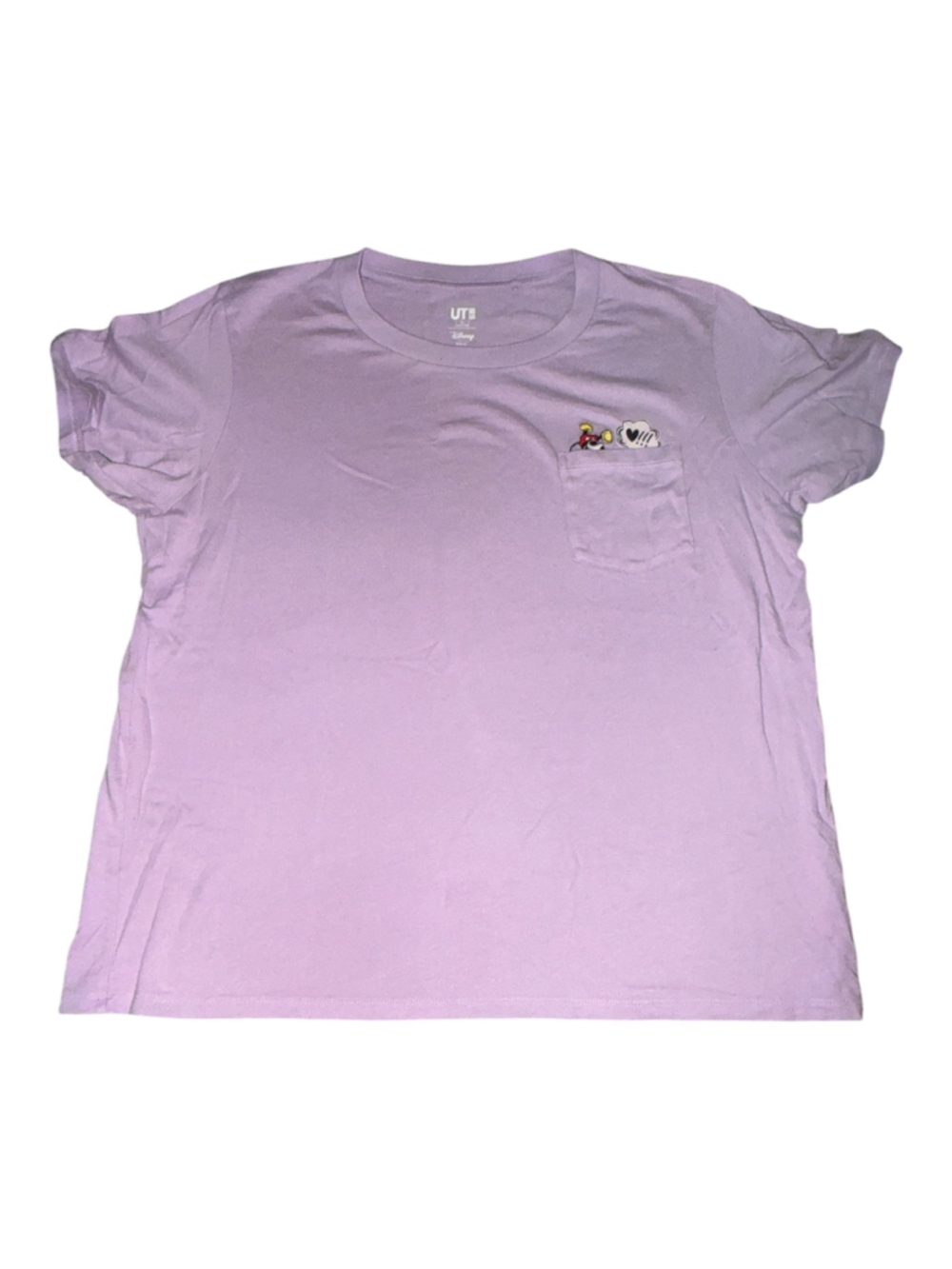 UT Uniqlo x Disney Lavender Purple Mickey Pocket Tee Shirt - Juniors XL